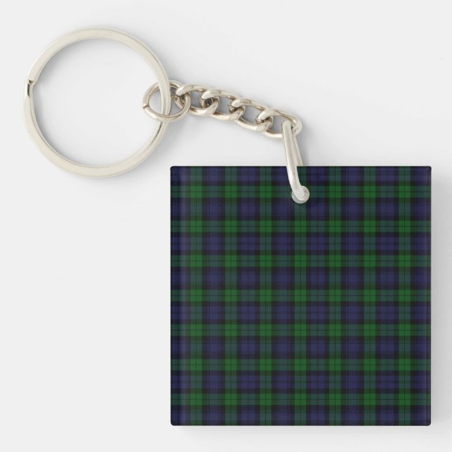 Porte-clefs Black Watch Tartan Plaid Scottish Plaid Motif (Devant)