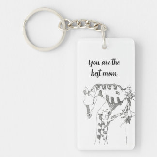 Porte-clefs Black & white abstract stick tapestries wood wall