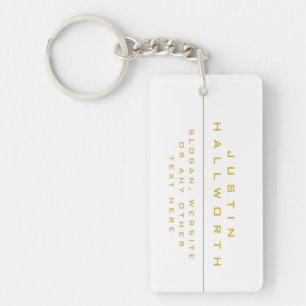 Porte-clefs Blanc et or au style unique