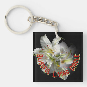 Porte-clefs Blanc Lys Imaginaire Blissful Living Circle