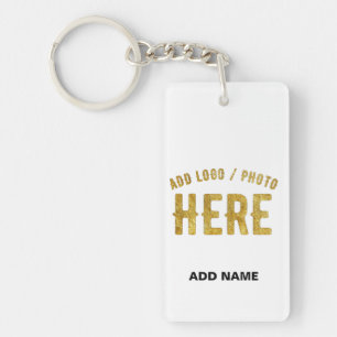 PORTE-CLEFS BLANC PERSONNALISABLE MODERNE ET DE STYLE, MARQUE 