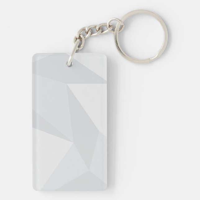 Porte-clefs Blanc, simple, moderne, urbain, cool, motif tendan (Dos)