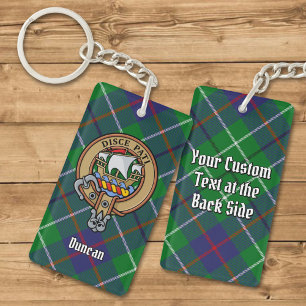 Porte-clefs Blason du clan Duncan sur tartan