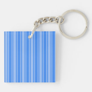 Porte-clefs Bleu bonbons rayures