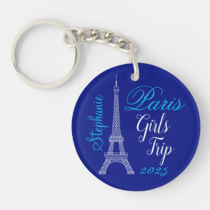 Porte-clefs Bleu Chic Paris Tour Eiffel Filles Voyage