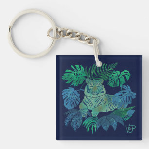 Porte-clefs Bleu de la jungle