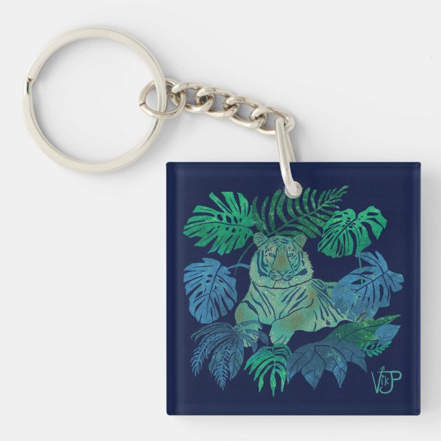 Porte-clefs Bleu de la jungle (Devant)