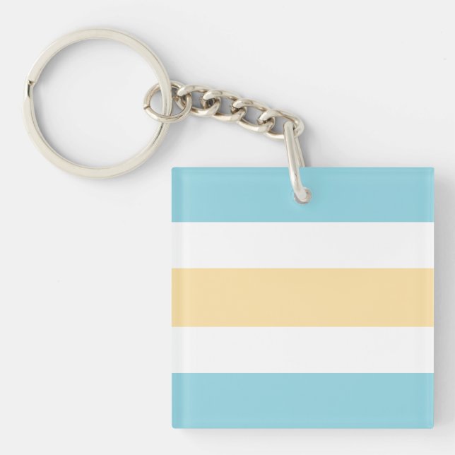 Porte-clefs Bleu Et Jaune (Devant)