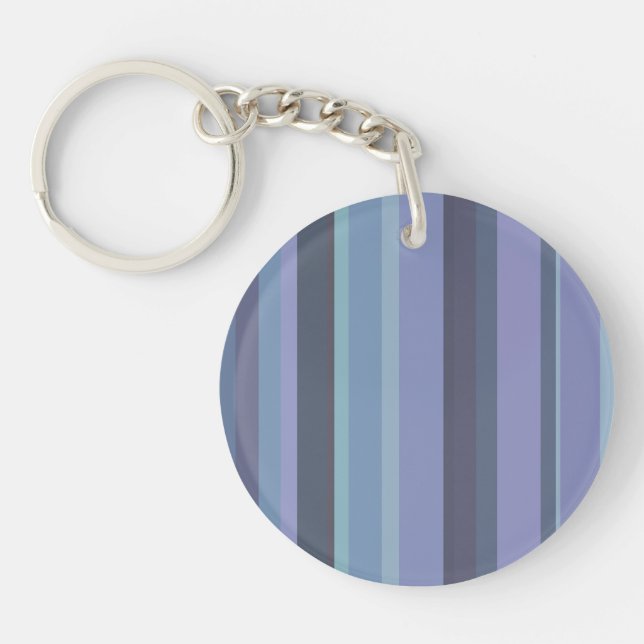 Porte-clefs Bleu-gris, bandes horizontales (Devant)