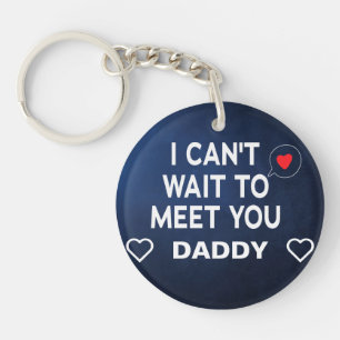 Porte-clefs Bleu Personnalisé Sonogramme de bébé attentionné p