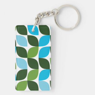 Porte-clefs Bleu, vert, cool, tendance, nature moderne abstrai