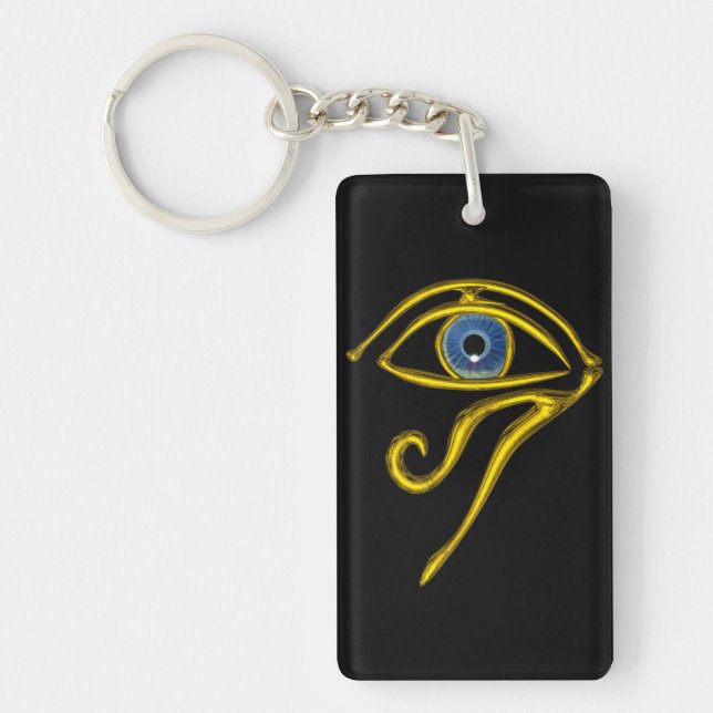 Porte-clefs BLEUE TALISMAN / YEUX DE HORUS, Noir (Devant)