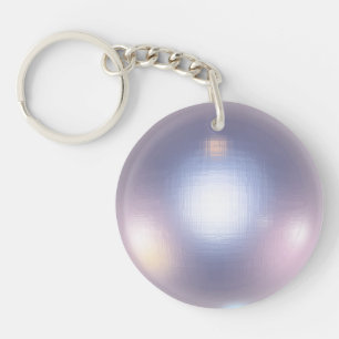 Porte-clefs Bling Diamanté Perle Blanche Élégante