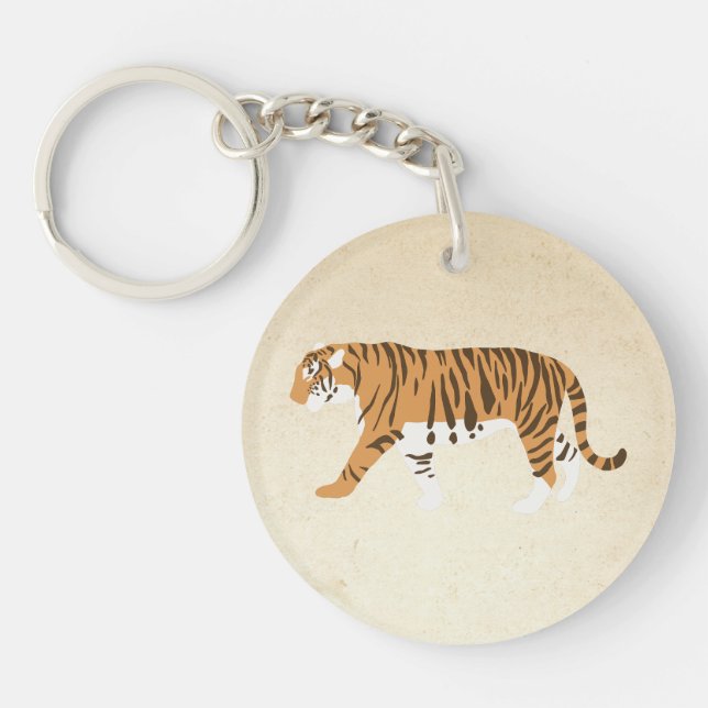 Porte-clefs Bloc couleur tigre (Devant)