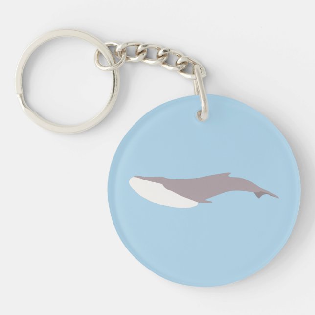 Porte-clefs Bloc de couleur Baleine bleue (Devant)