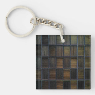 Porte-clefs Bloc de couleur neutre aspect corduroy