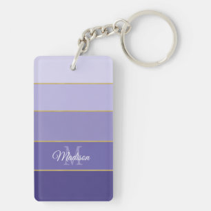 Porte-clefs Blocs couleur violet Ombre personnalisés
