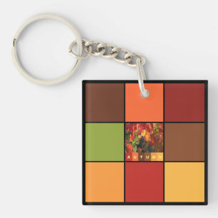 Porte-clefs Blocs de couleurs d'automne
