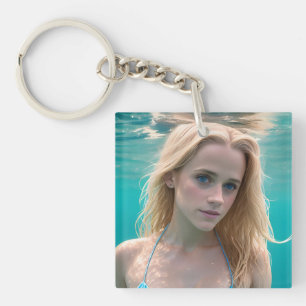 Porte-clefs Blonde dans un Bikini subaquatique
