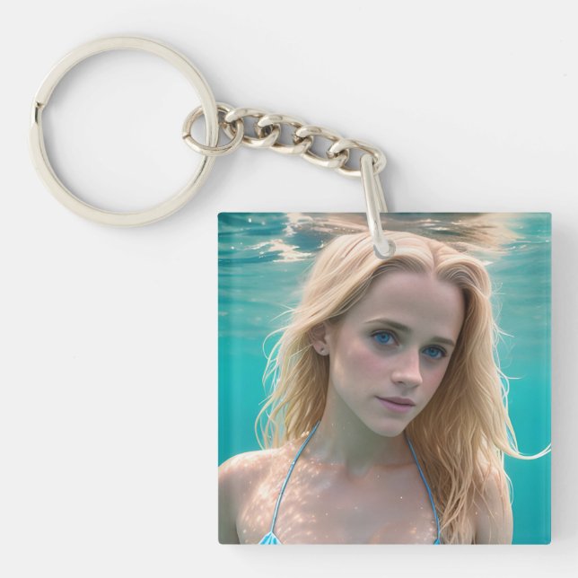 Porte-clefs Blonde dans un Bikini subaquatique (Devant)