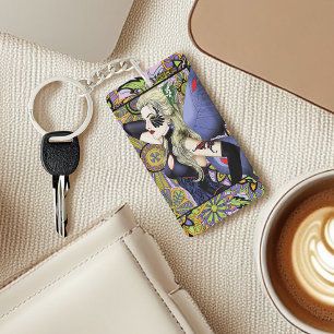 Porte-clefs Blonde Fairy Floral Purple