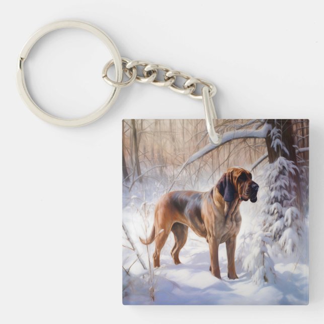 Porte-clefs Bloodhof Laisser Neige Noël (Devant)