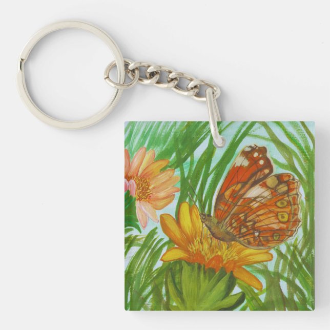 Porte-clefs Blooming flower garden (Devant)