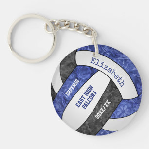 Porte-clefs Blue black sport fillette de volley-ball