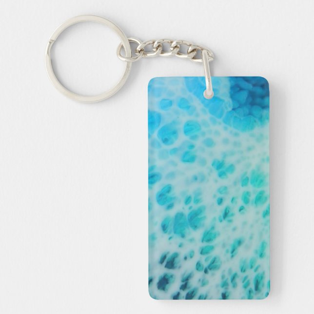 Porte-clefs Blue Crush - Abstract Coastal Artwork  (Devant)
