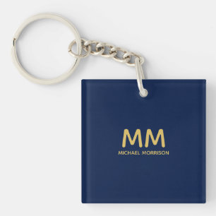 Porte-clefs Blue Gold Colours Professionnel Lettres initiales