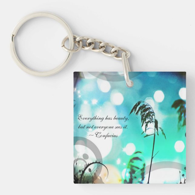 Porte-clefs Blue Grass Pop Art Porte - clé étincelant (Devant)