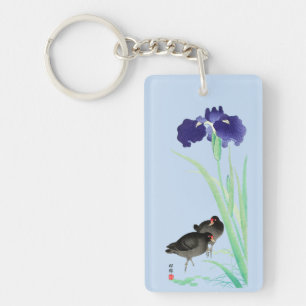 Porte-clefs Blue Irises and Moorhens par Ohara Koson