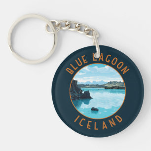 Porte-clefs Blue Lagoon Islande Cercle en détresse