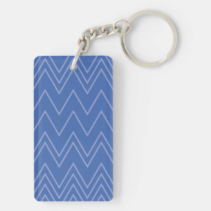 Porte-clefs Blue, moderne, simple, cool, trendy zigzag