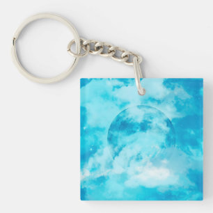 PORTE-CLEFS BLUE MOON ARTISTIQUE PORTE - CLÉ DU CIEL DE NUIT