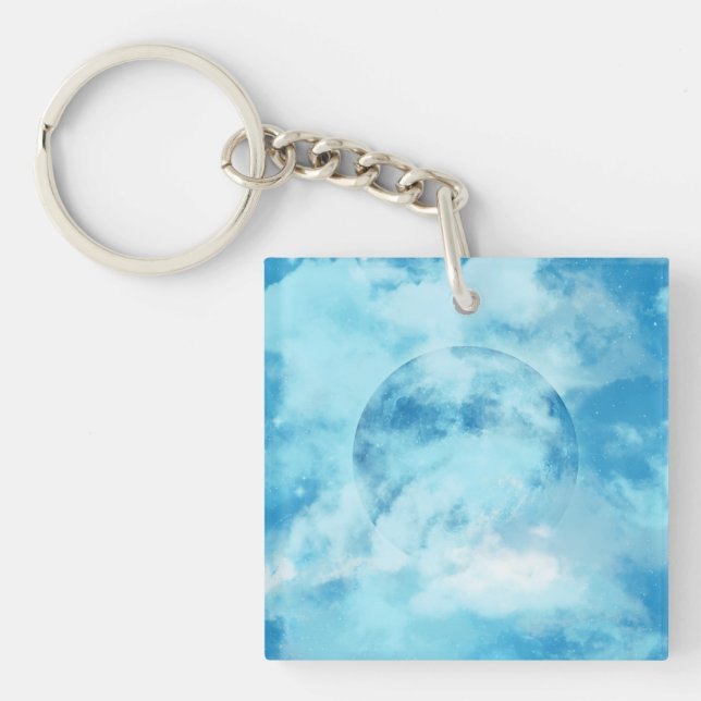 PORTE-CLEFS BLUE MOON ARTISTIQUE PORTE - CLÉ DU CIEL DE NUIT (Devant)