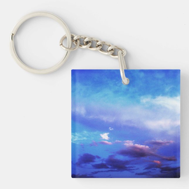 Porte-clefs Blue Sky Paysage Photographie Art (Devant)