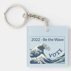 Porte-clefs Blue Wave 2024 - sortez du porte - clé de vote