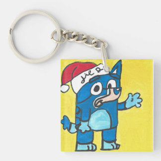 Porte-clefs Bluey Christmas Fan Art Keychain