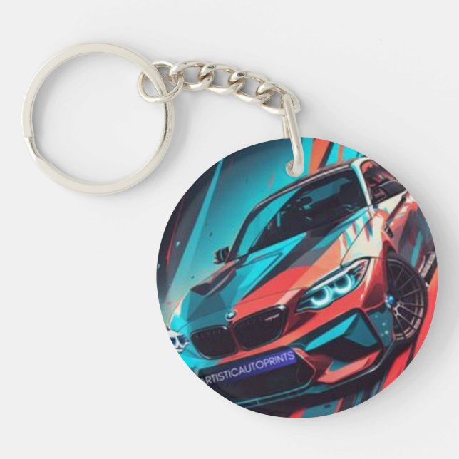 Porte-clefs bmw car,Porte-clés en acrylique (Devant)