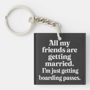 Porte-clefs Boarding Passes Not Bouquets - Travel Keychain