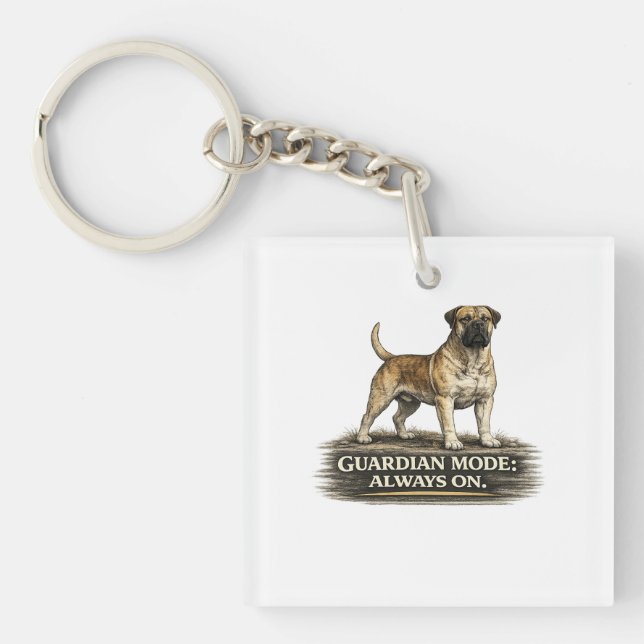 Porte-clefs Boerboel – Mode Gardien Toujours Activé (Devant)