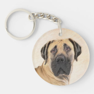 Porte-clefs Boerboel Peinture - Cute Original Chien Art