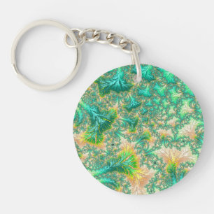 Porte-clefs Bohème Vibrant Trippy Fractal Abstrait Spiral