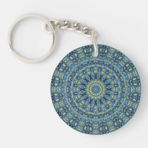 Porte-clefs Boho Abstrait Super Van Gogh Starry Nuit Mandala