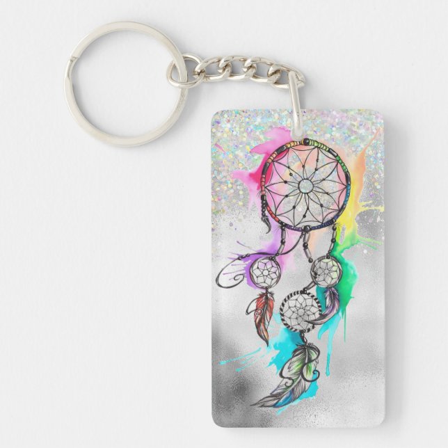 Porte-clefs Boho Dreamcatcher Parties scintillant Porte - clé  (Devant)