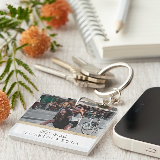 Porte-clefs Boho Photo Meilleurs Amis Pour Toujours Porte - cl (Devant Droit)