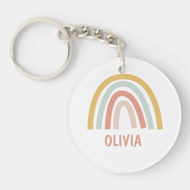 Porte-clefs Boho Rainbow Kids Personnalisé (Devant)