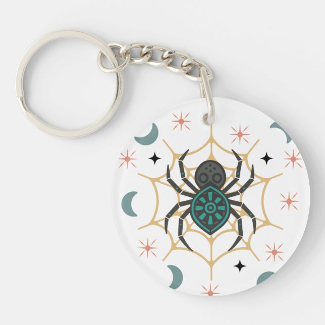 Porte-clefs Boho Spider & Porte - clé Web - Tribal Style Line  (Devant)