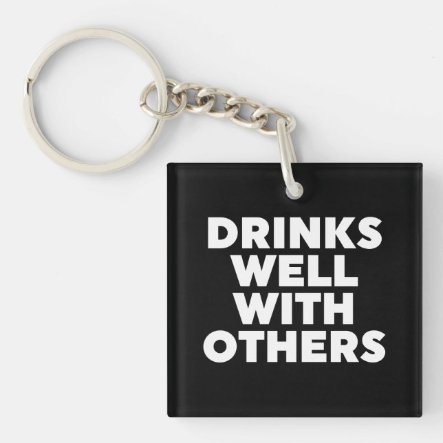 Porte-clefs Boire Bien Avec Les Autres (Devant)